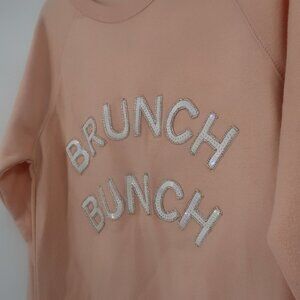Bow & Drape Brunch Bunch Light Pink Sweatshirt Size Small New with tags